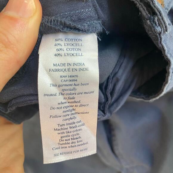 Faherty Mens Size 29x30 Pants Cotton Blend Coastal Preppy Navy Blue - Picture 7 of 8